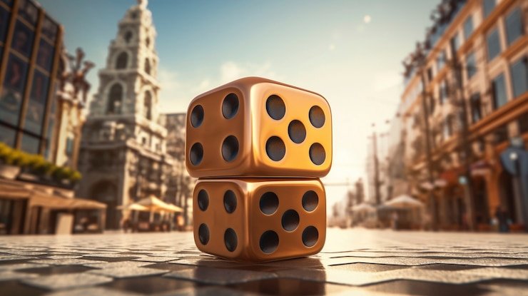 Antarmuka Lightning Dice di layar smartphone dengan tombol taruhan yang jelas