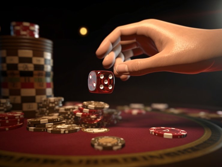 Papan informasi taruhan Lightning Dice menampilkan pembayaran untuk setiap jenis taruhan