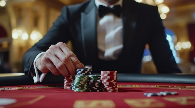 Panel informasi permainan Live Casino candu777 menampilkan aturan dan statistik meja
